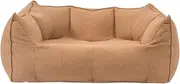 UYSOFRCV Bean Bag Chair Cover Only (No Filler), Washable Premium Soft Teddy Velvet Beanbag Case Memory Foam Replacement Cover for Kids Adults Extra Large,Brown,Double