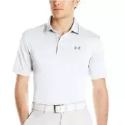 Under Armour Men's Coldblack Address Polo, White (100)/Steel, XX-Large