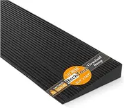 BeckTour 1.5'' Rise Threshold Ramp for Doorways, 2204 LBS Capacity Rubber Threshold Ramp, Non-Slip Driveway Curb Ramps Handicap Ramp for Wheelchair Scooter Stroller, Cuttable & Adjustable Size