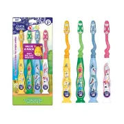GuruNanda Kids Toothbrush with Suction Cup & Fun Animal Designs - Soft Bristles