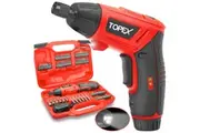 TOPEX 82 Piece Electric Screwdriver Set 4v Max Cordless Screwdriver Set CRV Screw Bits