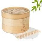 Bamboo Steamer Basket Set Steamer Liners Chinese Chopsticks Steamer Cooking Food