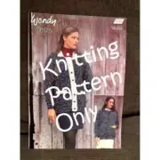 New Wendy 4533 Aran Long Jacket Cardigan Sweater Knitting Pattern