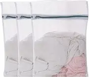 3Pcs Honeycomb Mesh Laundry Bags, 30x40 cm Medium Size, Anti-Rust Zipper, Durable and Breathable Material, Ideal for Washing Machine and Dryer Use, Protects Lingerie, Baby Clothes, and More