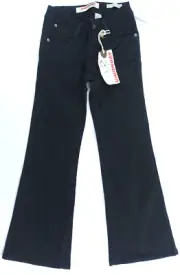 Unionbay Pants Girls 8 Flare Leg Stretch Adjustable Waistband Pockets Black NWT