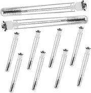 MOTHNUR Long Volume Lash Brush Wands 10 Pcs Pattern Eyelash Spoolies with Empty Mascara Tube Kit