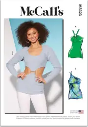 McCall's Sewing Pattern M8323 Misses Tops Pullover and Shrug Sizes 16-24 UNCUT