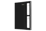 Collins Belmont A5 2DTP Window Face 2025 Diary - Black