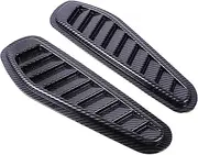 BRIGHTFUFU 2Pcs Car Decorative Air Flow Vent Covers Style Bonnet Hood Stickers Easy Installation Auto for Custom Look and Enhanced Style