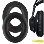 Geekria Protein Leather Ear Pads for HyperX Cloud Revolver S Headphones (Black)
