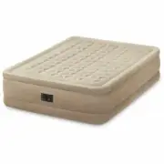 Intex Queen FibreTech Camping Air Mattress Bed 46cm