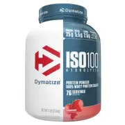 DYMATIZE ISO100 – 100% Hydrolyzed Whey Isolate, 5 lb (2.3kg) Strawberry