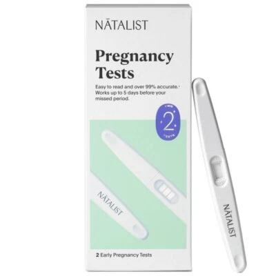 Natalist Early Pregnancy Test 2 Pack 99% Accurate Works 5 Days Prior Period