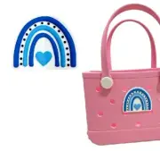 Rainbow Beach Bag Accessories PVC Rubber Tote Inserts Charms Jumbo Travel 3D