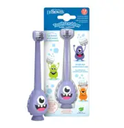 Dr. Brown's ToothScrubber Toothbrush, Three-Sided Toddler Training Toothbrush