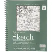 Strathmore Recycled Sketch Spiral Paper Pad 9"X12"-100 Sheets 457900