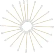 Gatuida 100 Pcs Bamboo Stick Sanitary Swab Cotton Distribution Swabs Makeup Applicator Sticks Cotton Swabs for Makeup Cotton Swab Applicator Wooden Stick Swabs Absorbent Cotton White