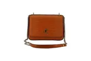 Jimmy Choo Amber Orange Leather Shoulder Bag
