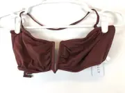 Seafolly Active V Wire Bandeau Plum Size US10 UK14