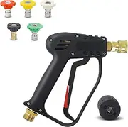 High Pressure Washer Gun M22 14 mm Car Wash Gun Spray Fitting Nozzle Tip 5 pcs 4000 PSI Hot and Cold Water Replacement for Car Cleaning