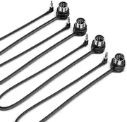 CME TRS MIDI Cable 4-Pack - TRS Type A (3.5mm - 1/8”) to 5-pin DIN, 1FT / 30CM, Low-Profile - Right Angle Ultra-Thin Plugs for Compact Spaces - Ideal for Synths & Pedalboards