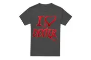 Dexter Unisex Adult I Heart Dexter T-Shirt (Charcoal) - UTTV15311