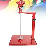 5 Gal Pneumatic Paint Bracket Mixer, Automatic Lifting Ink Mixing Stirrer with Stand,Adjustable Speed 1500r-2600r/min, Stainless Steel Vertical Desktop Air Agitator Paint Coating Mixer for Industry