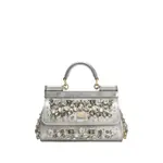[Dolce & Gabbana] Dolce & Gabbana Small Sicily Tote Bag ONE SIZE SILVER
