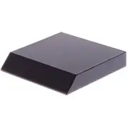 Plymor Black Acrylic Square Base (Angled-Front, 2" W x 2" D x 0.375" H (2 Pack)