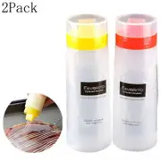 Silicone 4 Hole Salad Ketchup Sauce Bottle Squeeze Seasoning Container Kitchen Cooking Tool Multi Oil & Vinegar Dispensers