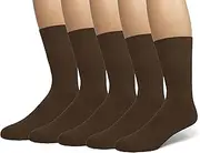[EMEM Apparel] Men's Diabetic Dress Crew Cotton Socks | Non-Binding losse Top | Seamless Toe | 3-Pair | Big and Tall Available