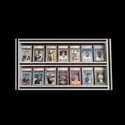 PSA Graded Card Holder Framed Wall Display (2 Shelf Display)
