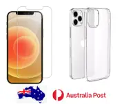 Apple iPhone 12MINI Clear Phone Case Cover and Tempered Glass Screen Protector