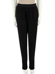 Black Tapered Tape Trim Trousers