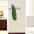 Peacock on Branch Wall Sticker Wall Art Decor for Bedroom Home Decor Offices