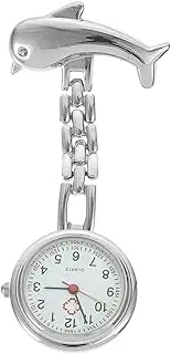 [BESTYASH] Nurse Watch Medical Fob Watch Nurses Fob Watch Digital Watch Hanging Nurses Watch Pocket Watch Pin Fob Watches for Women Buckle Dolphin Chain Pour Clip Watch Lapel Watch Silver