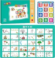 Washable Finger Paint | Handmade Art Kit With Drawing Card,Fun Finger Painting Kit, Finger Paint Paper, Toddler Paint For Toddler Foccar