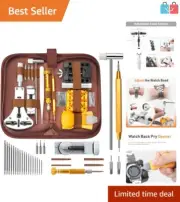 High-Quality Battery Replacement & Watch Link Remover Kit with Carrying Case