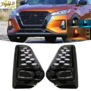 LED DRL Fit For Nissan Kicks 2021 2022 Fog Lights Daytime Running Lamp Front