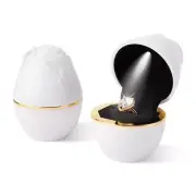 iSuperb White Ring Box LED Ring Case Rose Jewelry Box for Proposal Engagement...