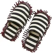 NULYLU Fluffy Slippers Microfiber Mop Cap Anti-Skid Home Slippers for Floor Cleaning