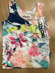 Bonds Chesty Singlet BNWT Size 000 Floral