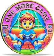 One More Game and Go to Bed Decision Maker Coin - Interactive Token with Protective Case, Family Activity Gift