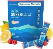 NELLO SUPER CALM Calming Drink Mix Raspberry Lemonade, 30 Servings 3.2 oz