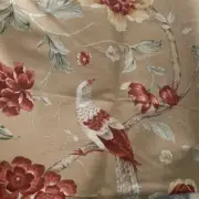 Scalamandre “Orienteaux” Linen Cotton Blend Chinoiserie Pheasant Fabric $272 Yd