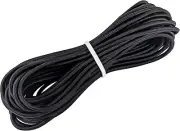 Elastic Bungee Shock Cord 3/16" and 25 Feet Length Rope, Black Color