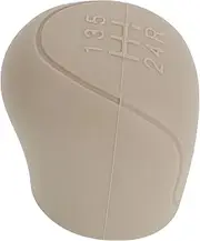 Sosoport Car Gear Cover Cars Automotive Car Gear Shifts Protector Gear Shift Knob Cover Shift Stick Cover Heart Shift Knob Cover Car Accessory Car Protective Gear Cover Beige