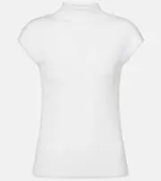 [Jardin des Orangers] Jardin des Orangers Ribbed-knit high-neck wool top AU 14 white