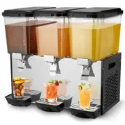 Commercial Cold Drink Dispenser with 3 Tanks, 18L Capacity, Efficient Cooling