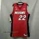 2022-23 男式全新原創 NBA 邁阿密熱火 #22 Jimmy Butler 宣言版紅色 Swingman 球衣